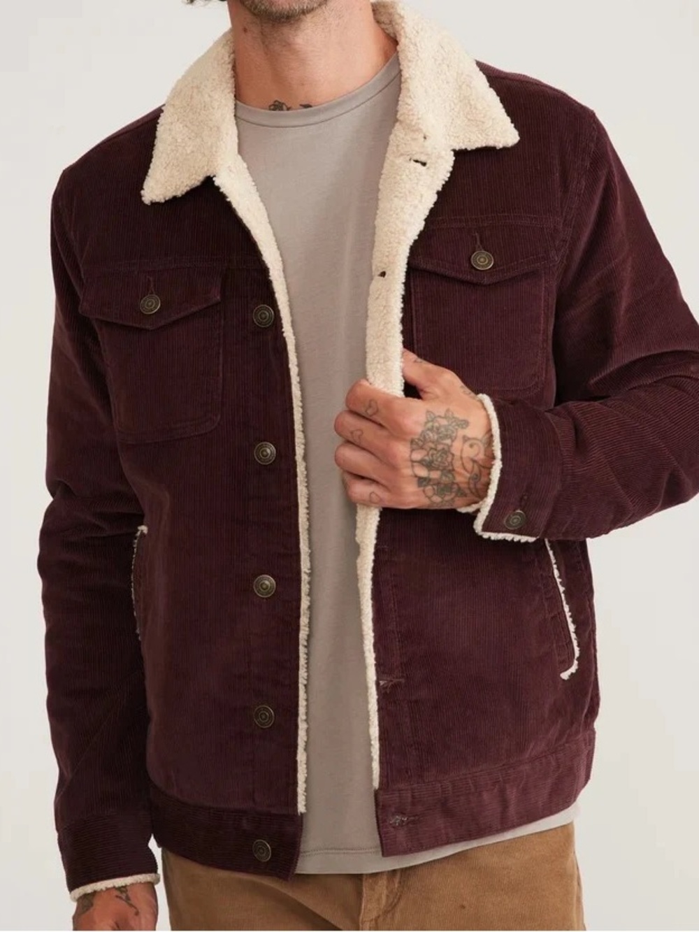 Marine Layer Boise Sherpa Trucker Jacket. Large.